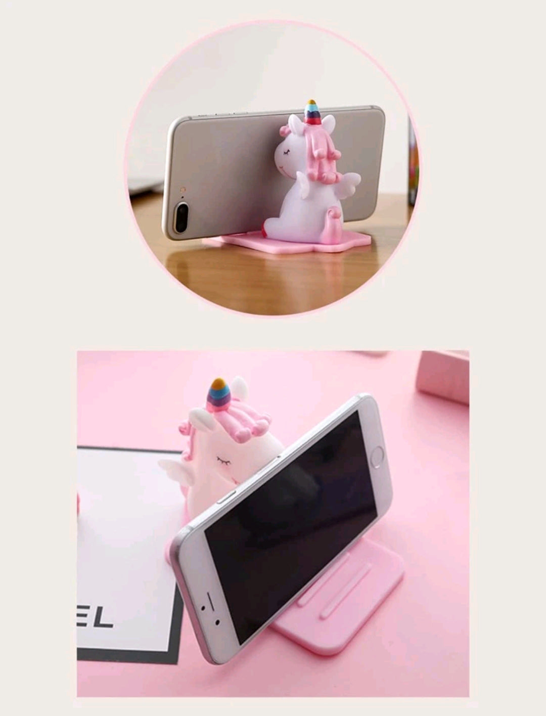 حامل تلفون سطح المكتب تصميم وحيد القرن unicorn design desktop phone holder