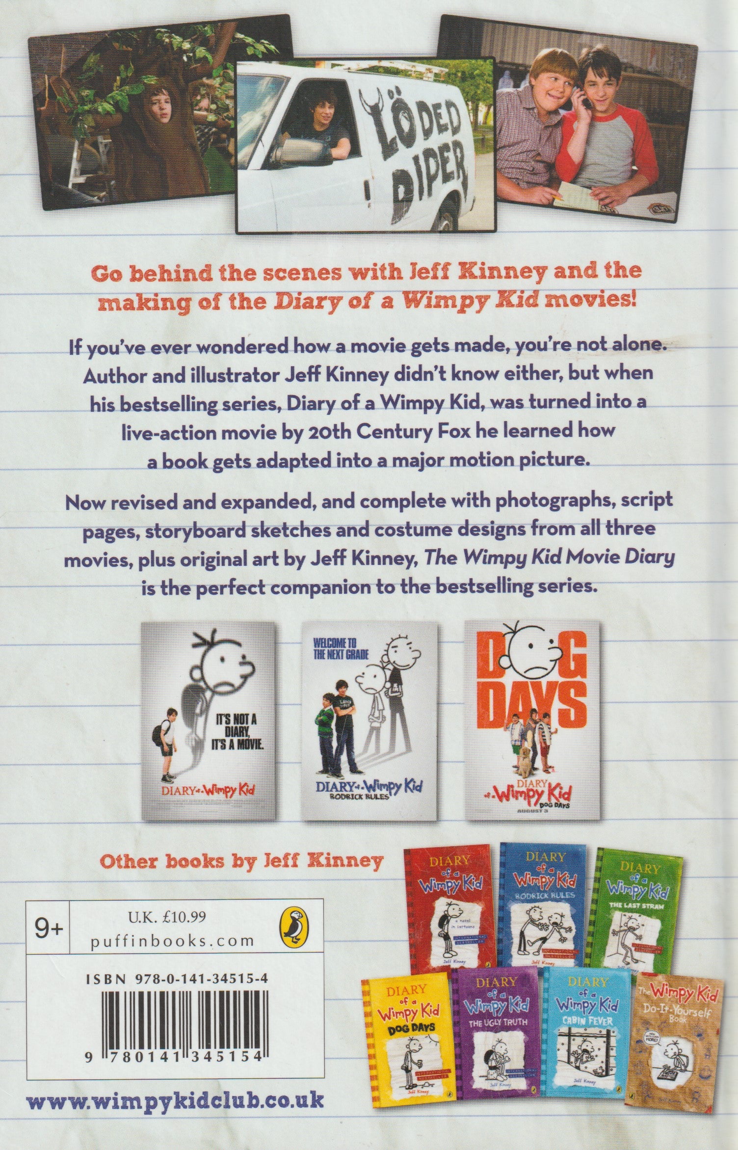 THE WIMPY KID MOVIE DIARY HOW GREG HEFFLEY WENT HOLLYWOOD BOOK KIDS